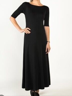 NWT Indigenous Elbow Sleeve Boat Neck Dress Sz L